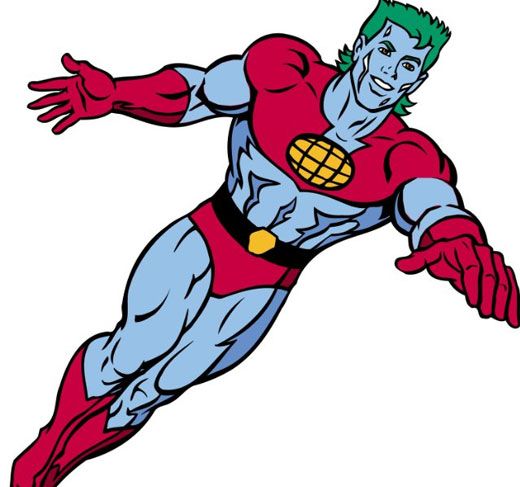 Captain Planet, hero of the environment.